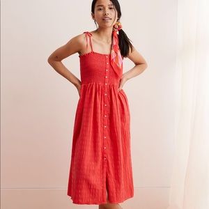 Smocked Button Down Dress